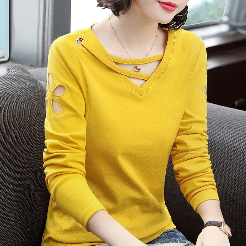 2020 Long Sleeve Women Black T-Shirt Large - Image 3