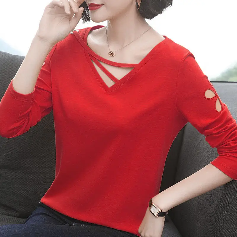 2020 Long Sleeve Women Black T-Shirt Large - Image 5