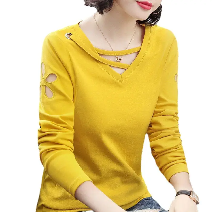 2020 Long Sleeve Women Black T-Shirt Large - Image 6