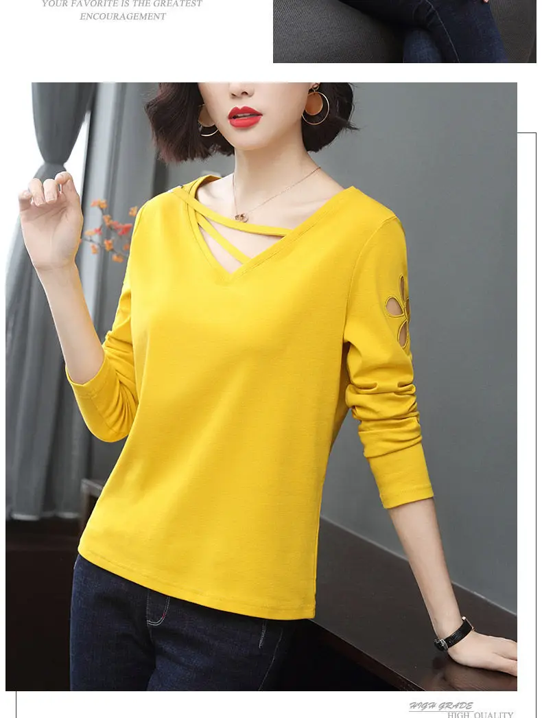 2020 Long Sleeve Women Black T-Shirt Large — feature 10