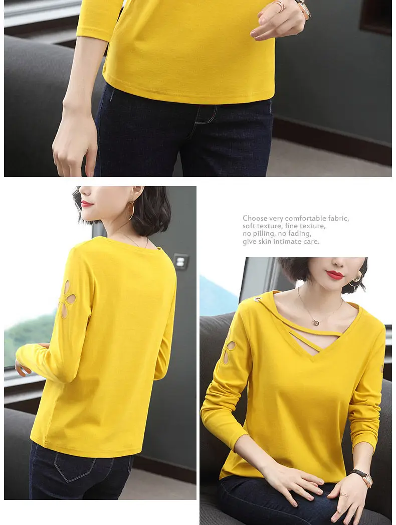 2020 Long Sleeve Women Black T-Shirt Large — feature 8