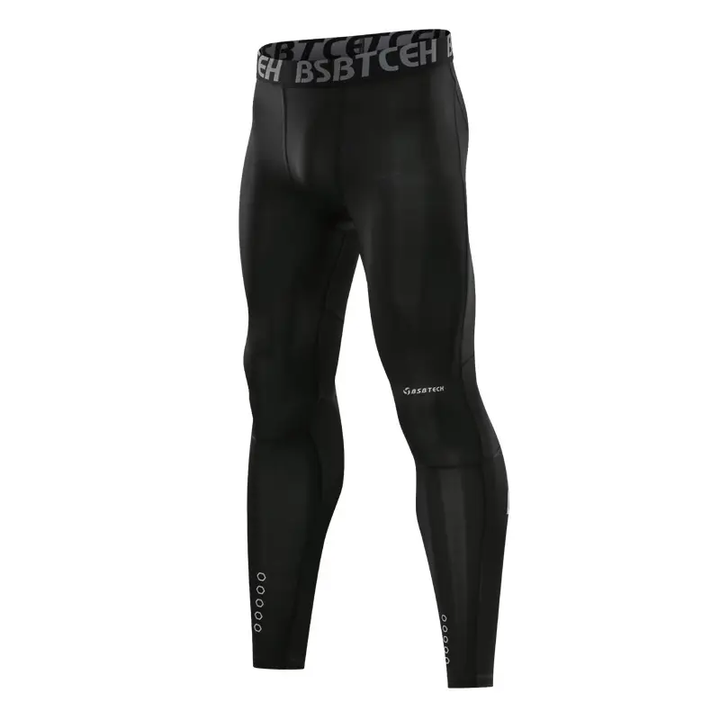 Men's Compression Fitness Pants Black Running Sports Set