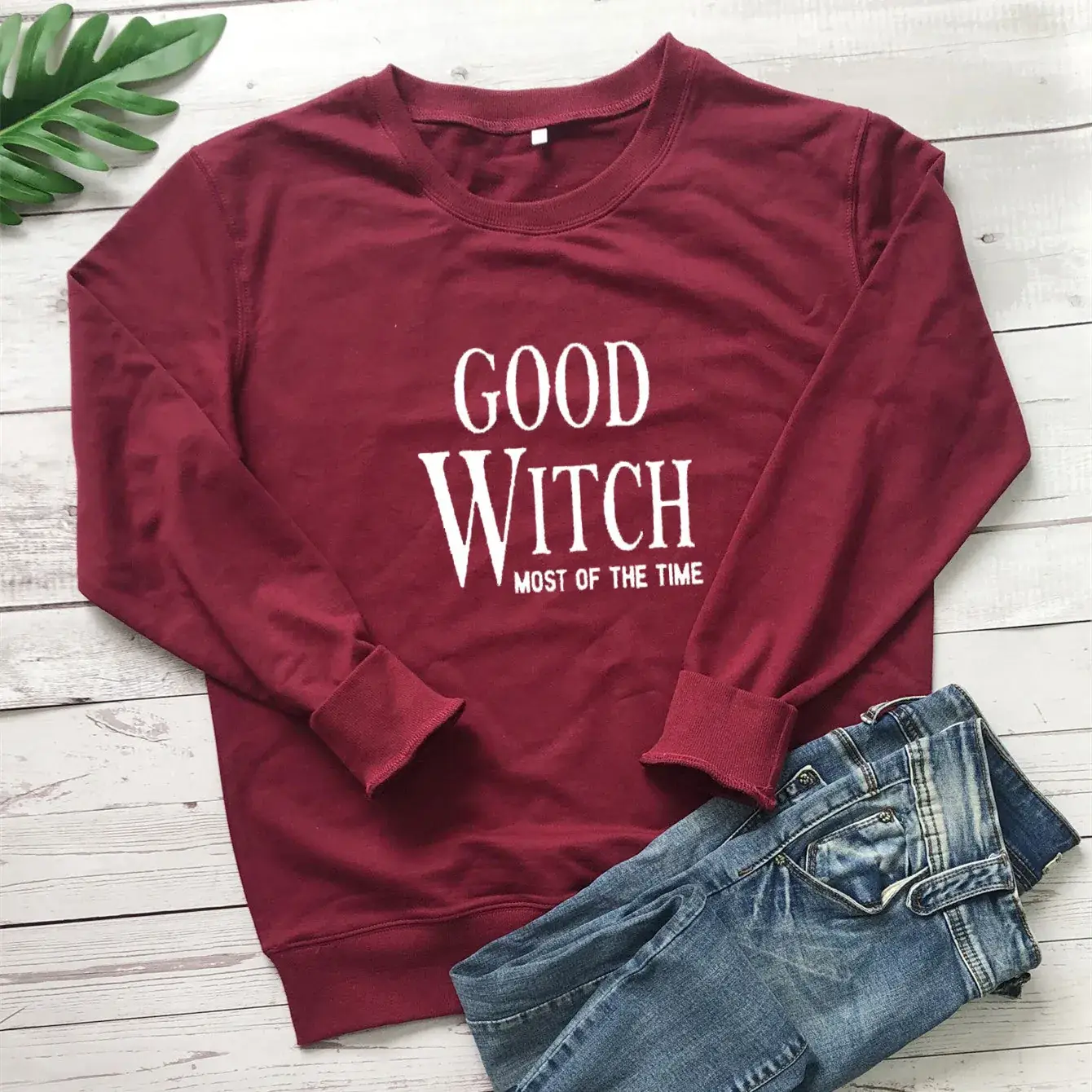 Good Witch Halloween Crewneck Sweatshirt White - Image 5