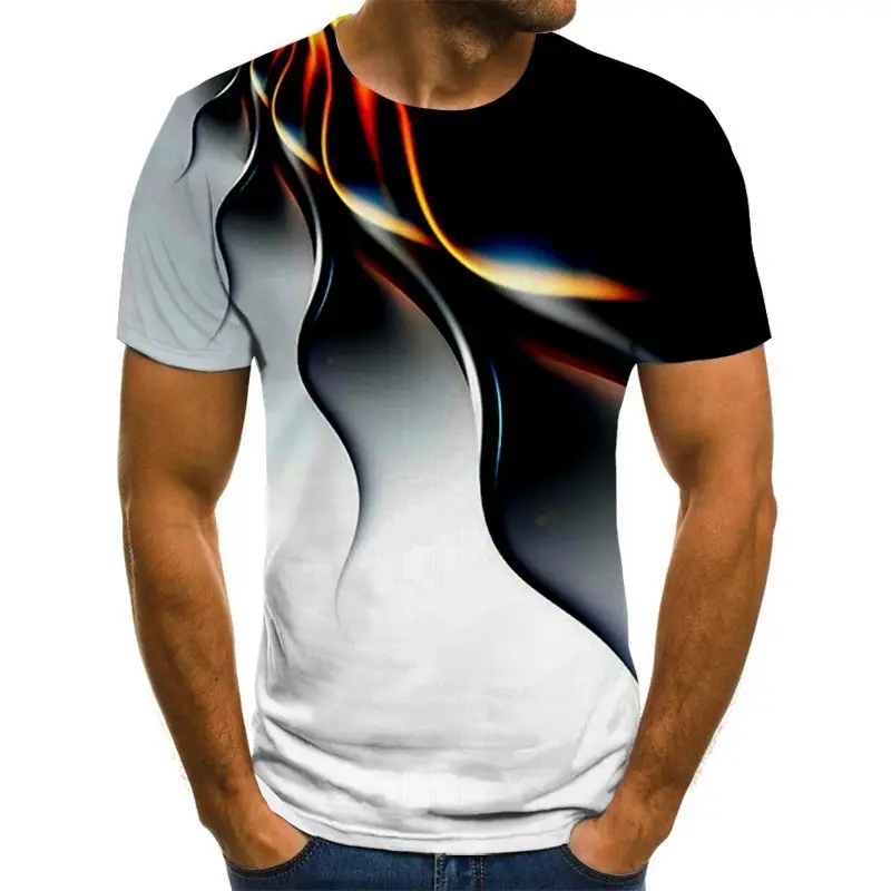 Men Green 3D Digital Printed T-Shirt Science Fiction Flare Series - Image 5