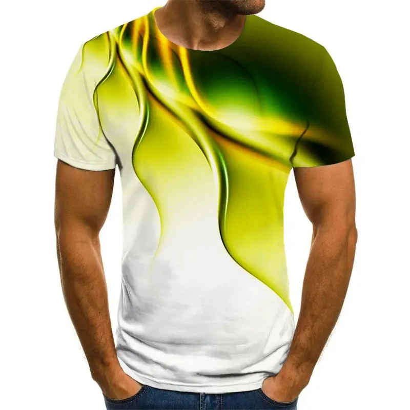 Men Green 3D Digital Printed T-Shirt Science Fiction Flare Series — feature 5