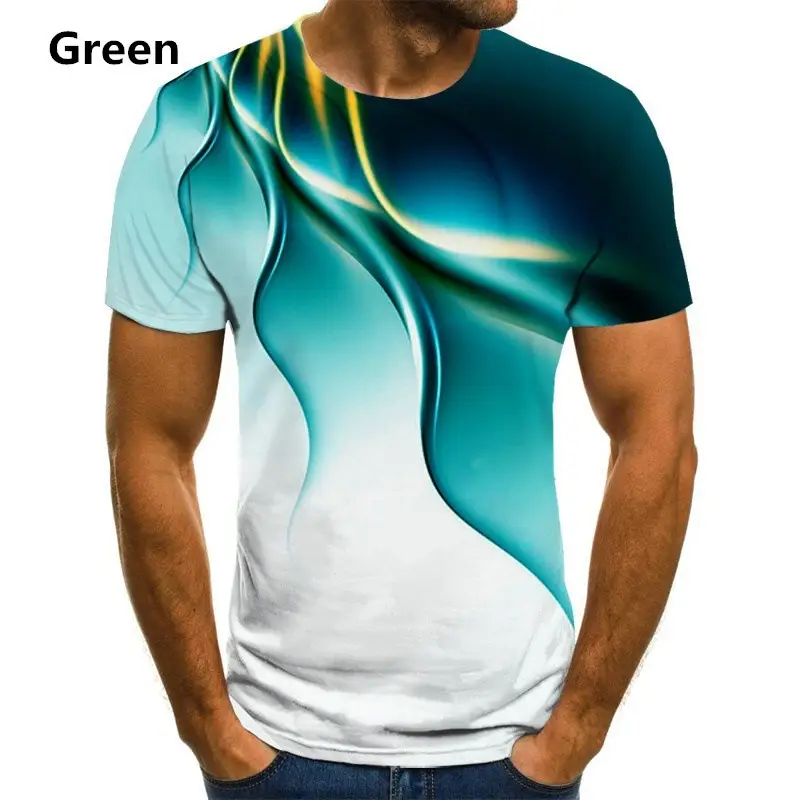Men Green 3D Digital Printed T-Shirt Science Fiction Flare Series — feature 9