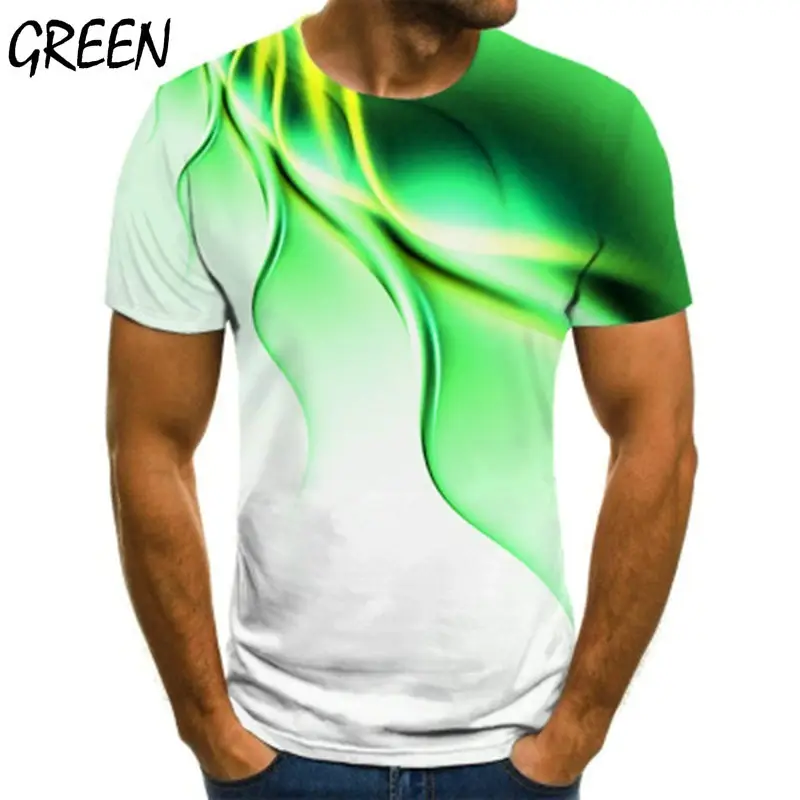 Men Green 3D Digital Printed T-Shirt Science Fiction Flare Series - Image 8
