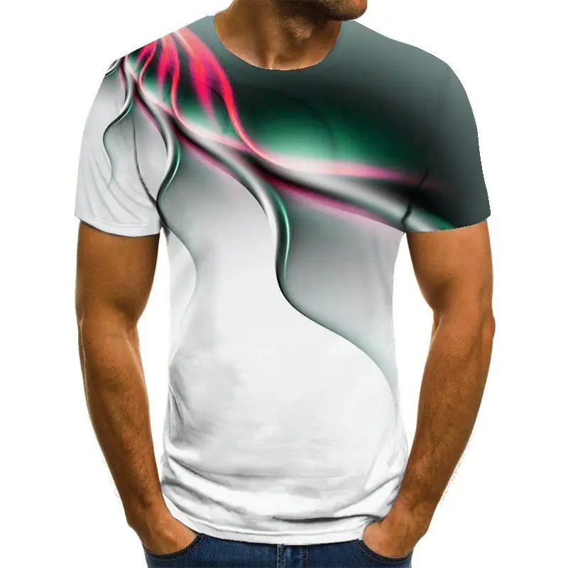 Men Green 3D Digital Printed T-Shirt Science Fiction Flare Series - Image 9