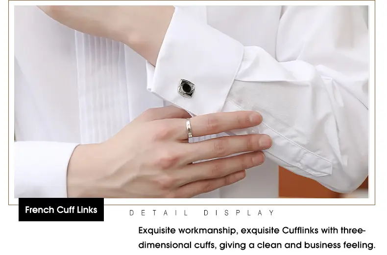 Men's White Bow Tie Long Sleeve Shirt with Red Tie — feature 13