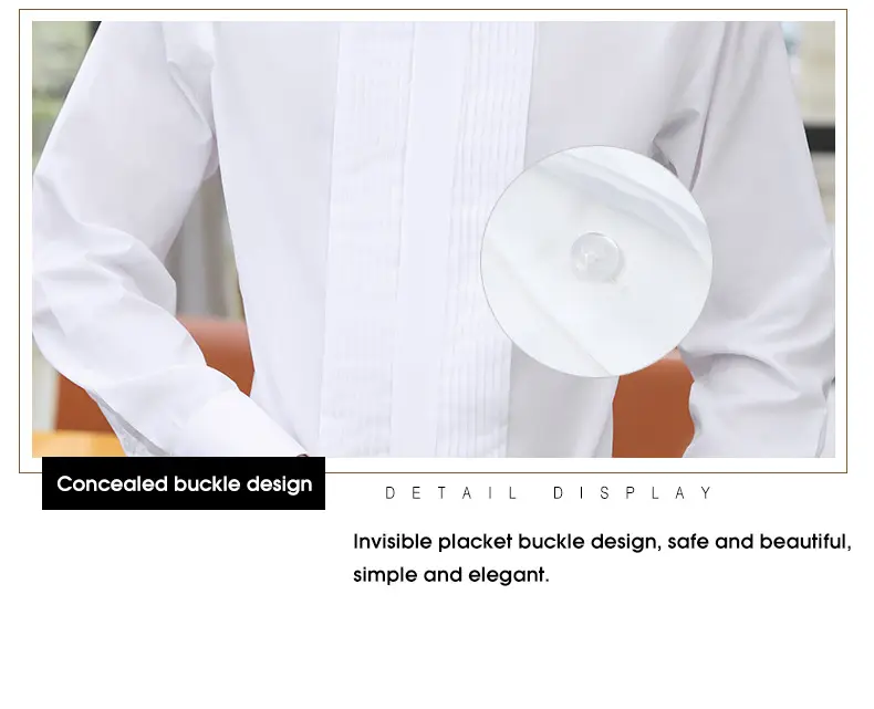 Men's White Bow Tie Long Sleeve Shirt with Red Tie — feature 14