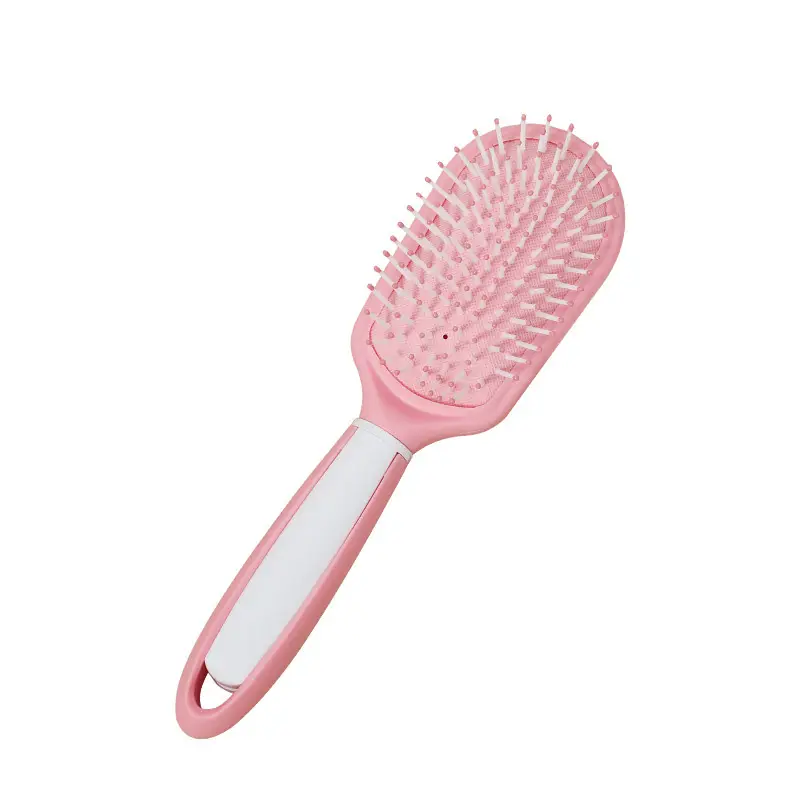 Pink Oval Hair Brush for Curly Hair Care - Image 9
