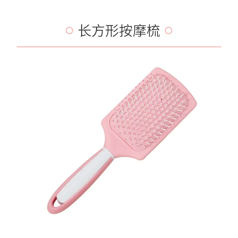 Pink Oval Hair Brush for Curly Hair Care - Image 4