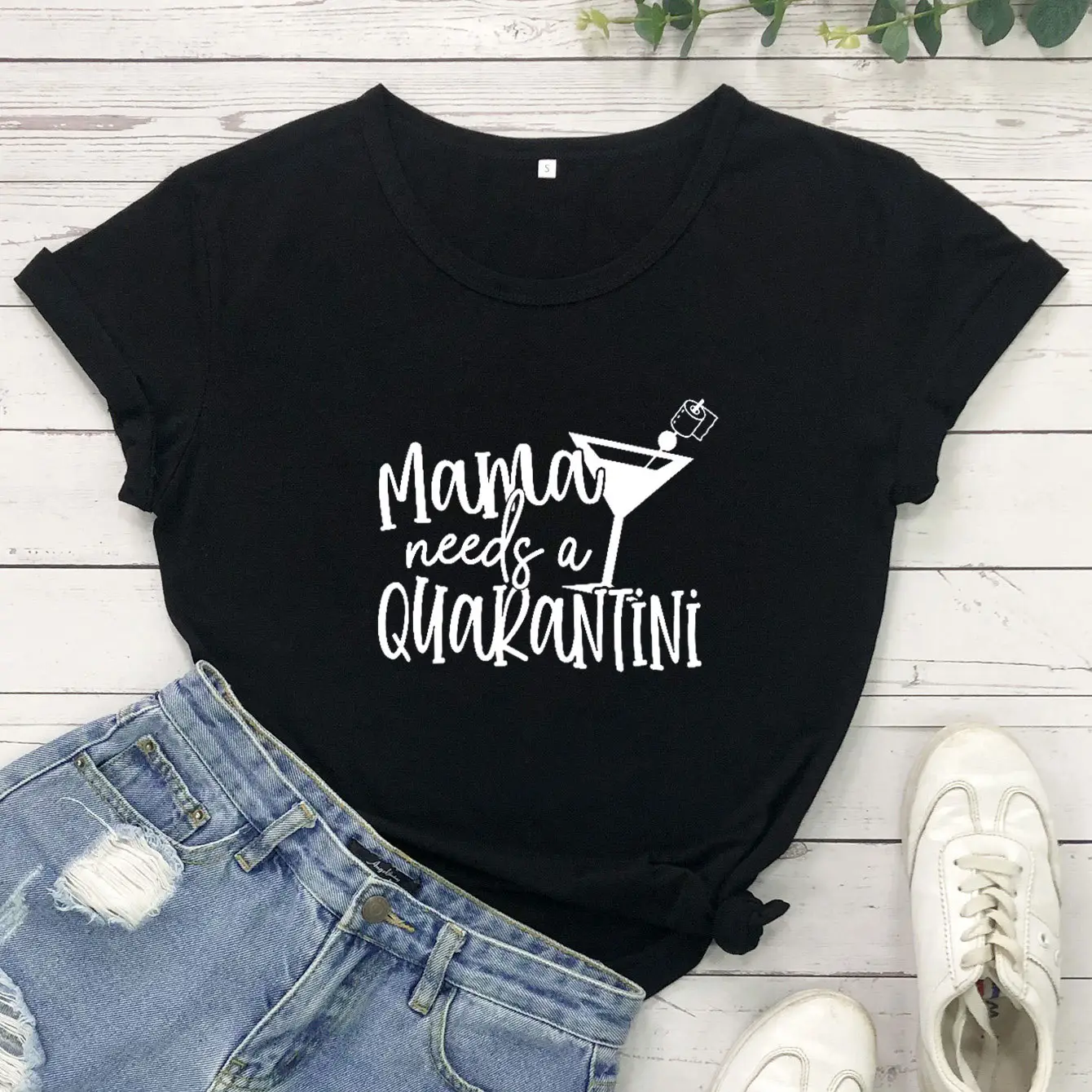 Mama Needs A Quarantini T-Shirt Pink - Image 2