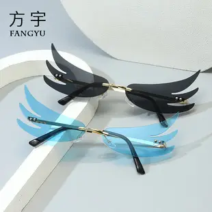 Women Rimless Star Sunglasses Red Star Design β feature 15