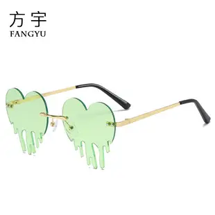 Women Rimless Star Sunglasses Red Star Design β feature 7