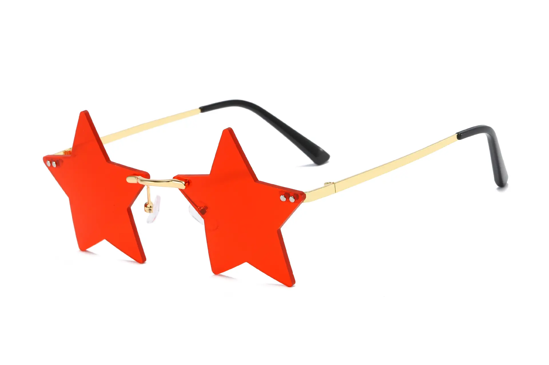 Gold frame transparent red film