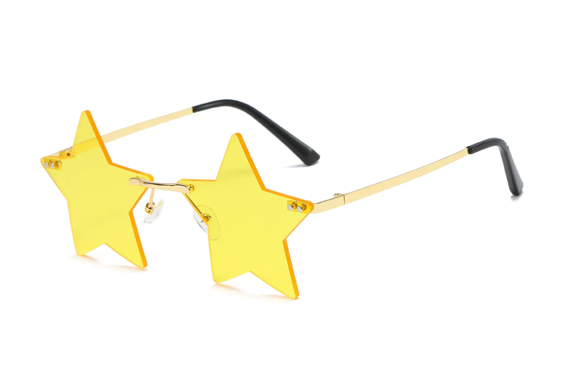 Gold frame transparent yellow tablet