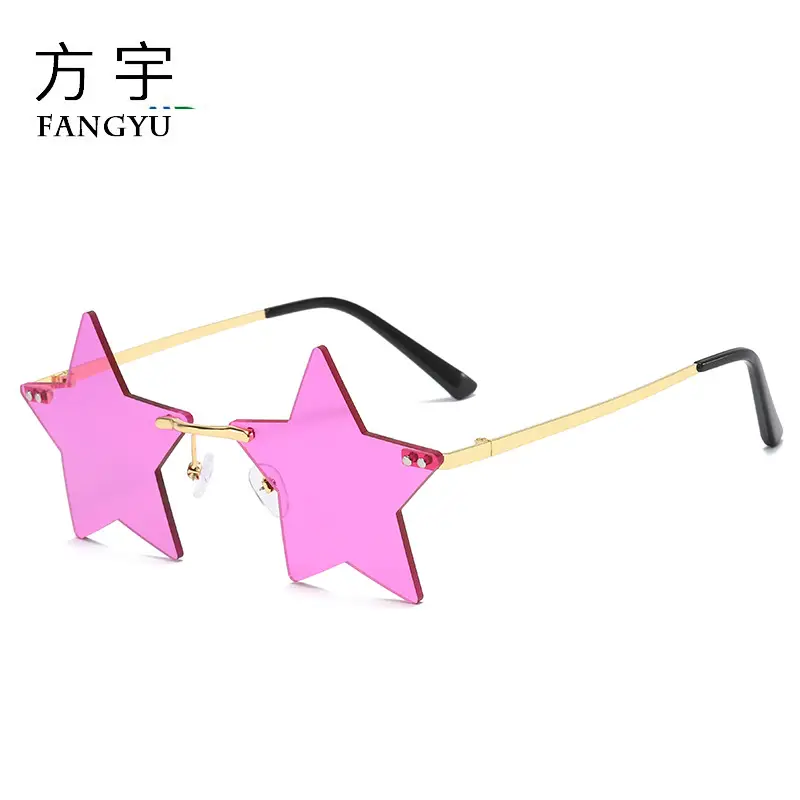 Gold frame transparent purple film