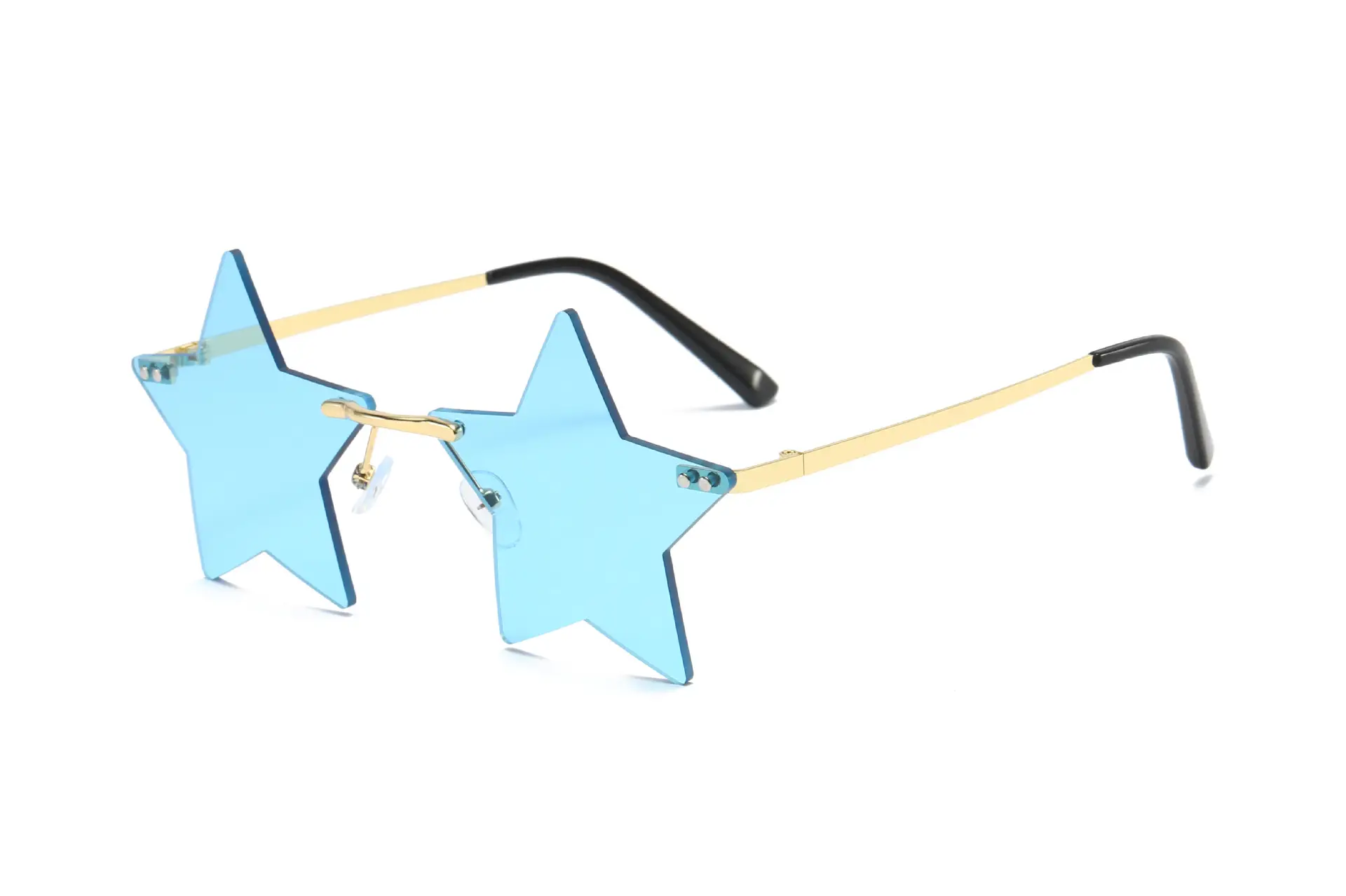 Women Rimless Star Sunglasses Red Star Design