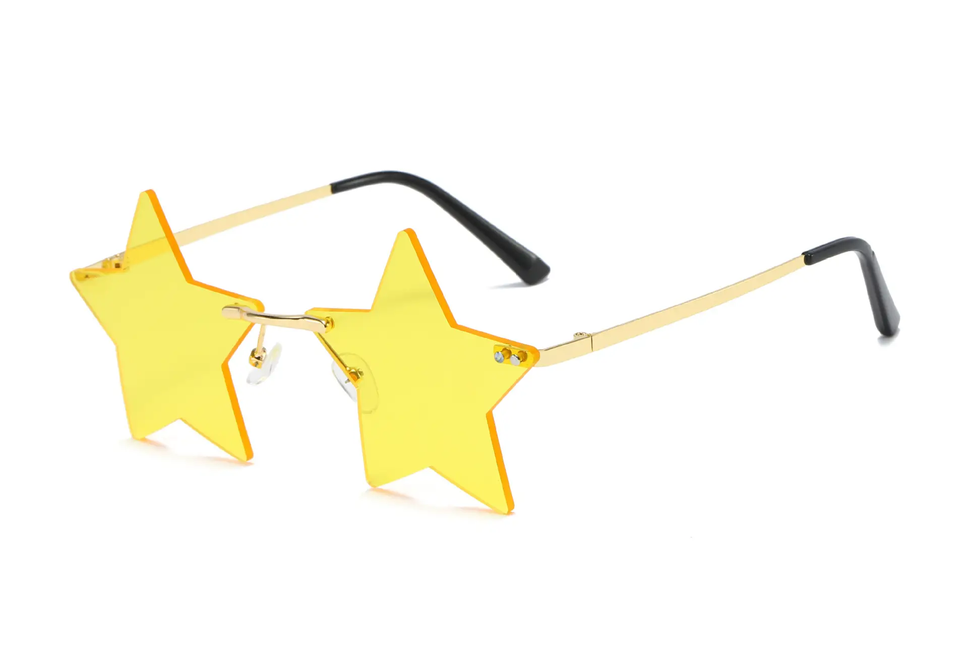 Women Rimless Star Sunglasses Red Star Design - Image 5