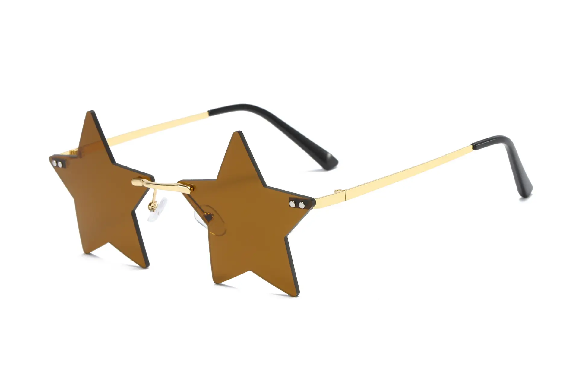 Women Rimless Star Sunglasses Red Star Design - Image 6