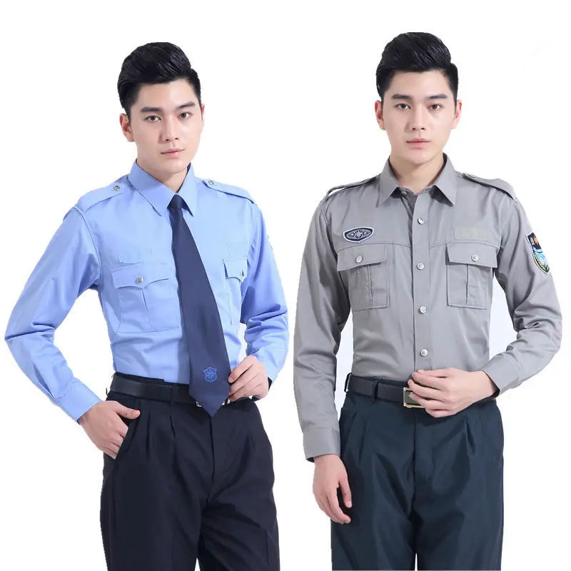Men Grey Long Sleeve Shirt with Tie - Image 16