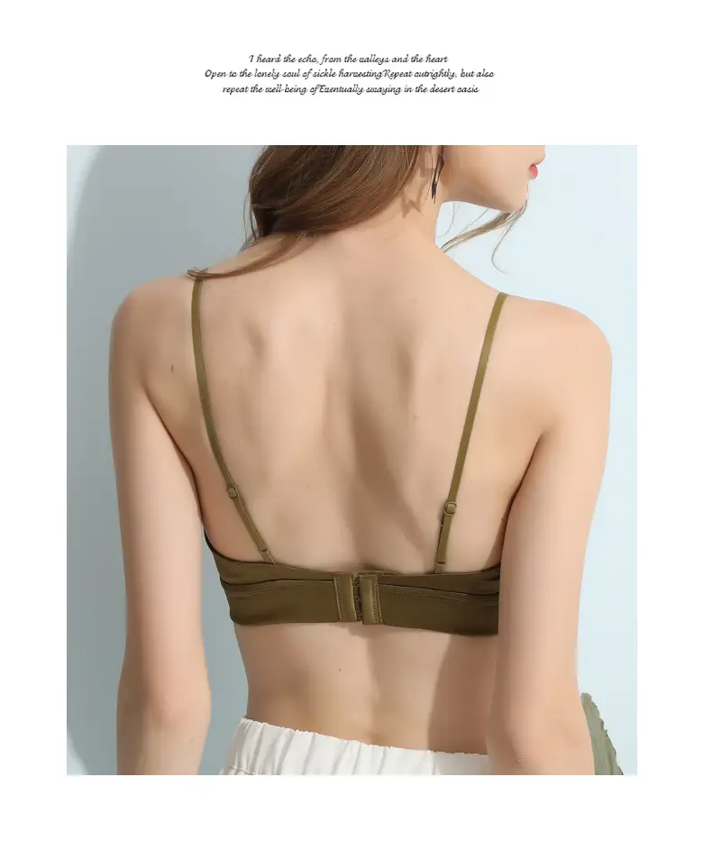 Tangge French Style Silk Bra Without Steel Ring Glossed Silk Satin Mulberry Silk Underwear Thin Sexy Breast Pad Without Bump — feature 13