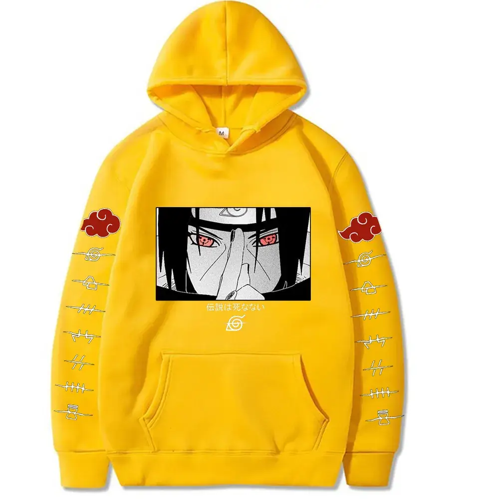 Naruto Cross-Brand Velvet Hoodie Yellow Men Women - Image 2