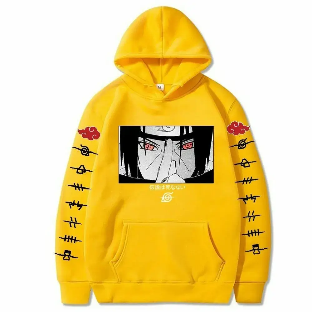 Naruto Cross-Brand Velvet Hoodie Yellow Men Women - Image 20