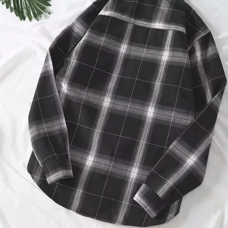 Winter Plaid Long Sleeve Men's Fleece Lined Jacket - Image 7