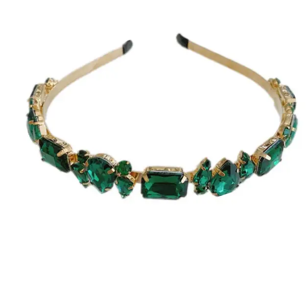 European Baroque Diamond Hairband with Crystal Edge