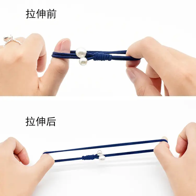 Korean Mori Style Hair Ties with Pearls 12-Piece Set