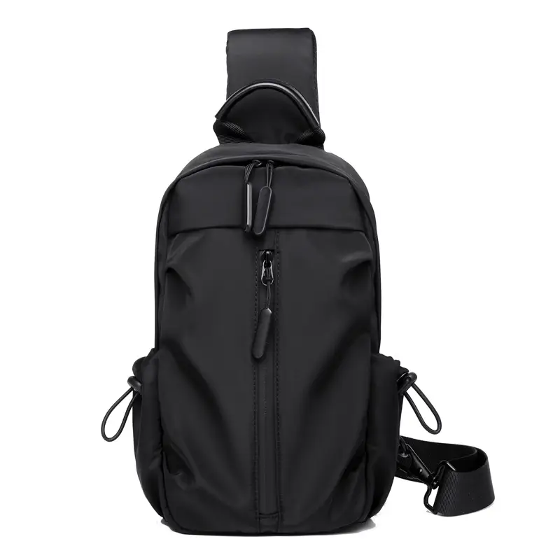 Men's Korean Style Grey Shoulder Crossbody Backpack - Image 5