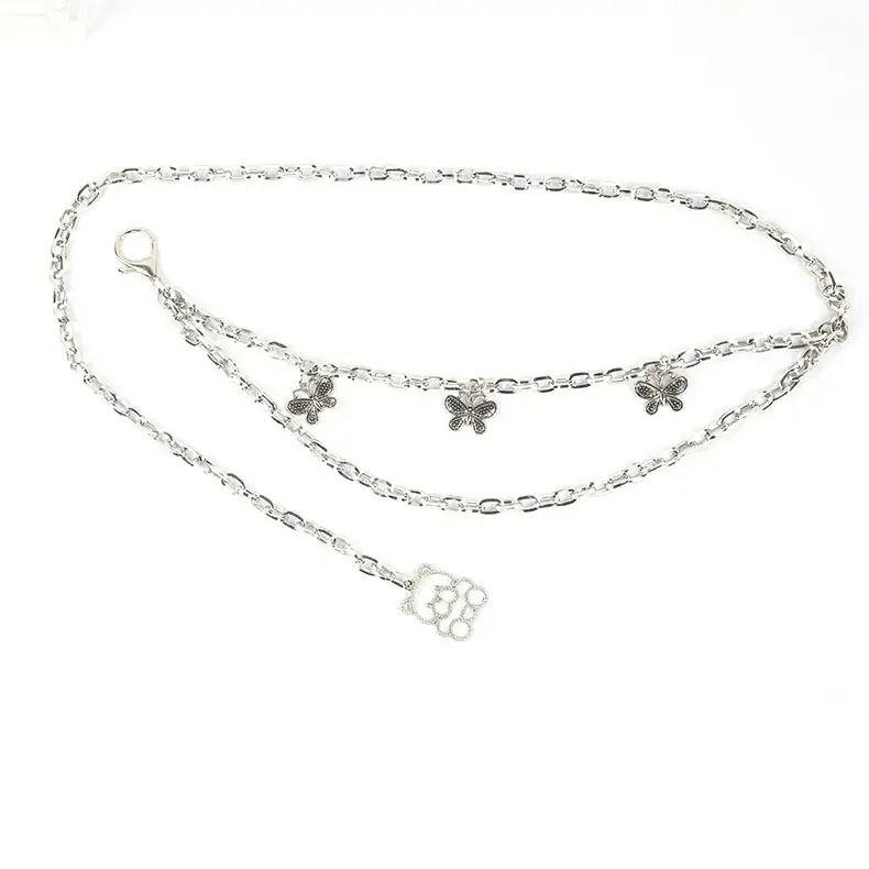 Silver Butterfly Waist Chain Women's Belt - Image 6