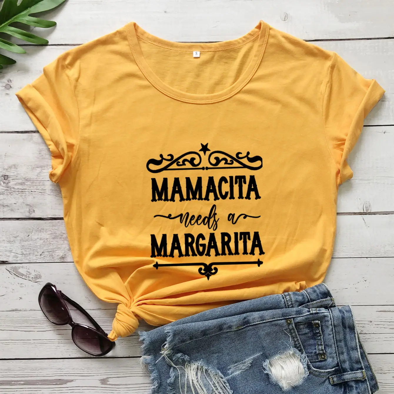 Black T-Shirt Mamacita Needs A Margarita Design