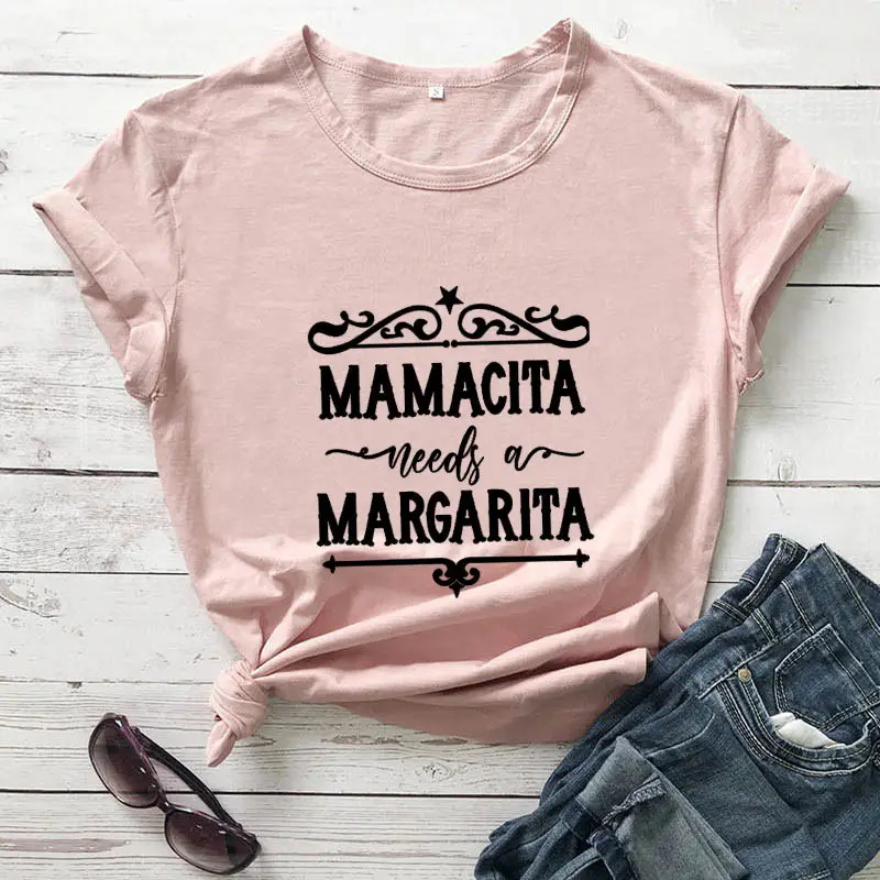 Black T-Shirt Mamacita Needs A Margarita Design