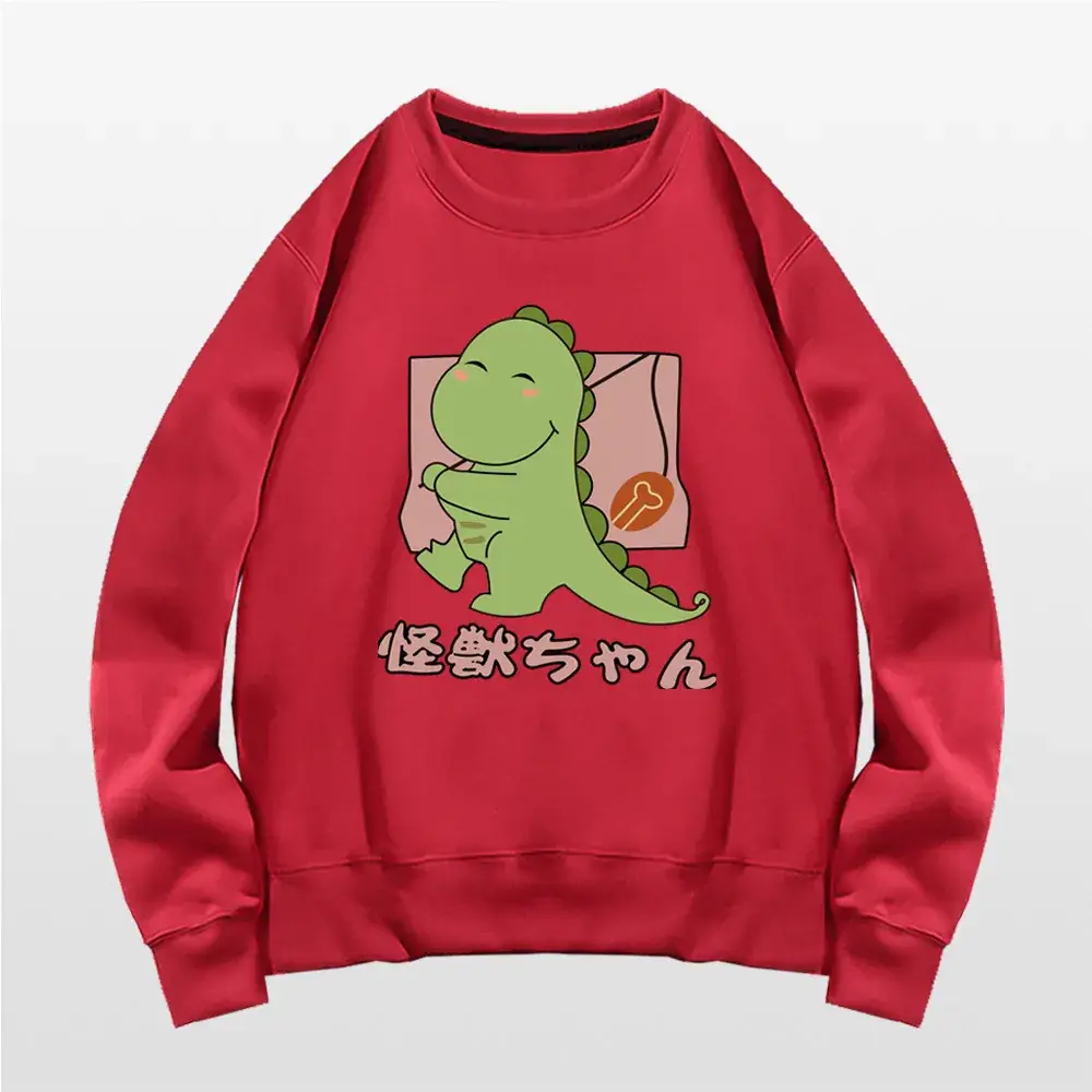 Men Women Grey Dinosaur Hooded Sweatshirt 2020