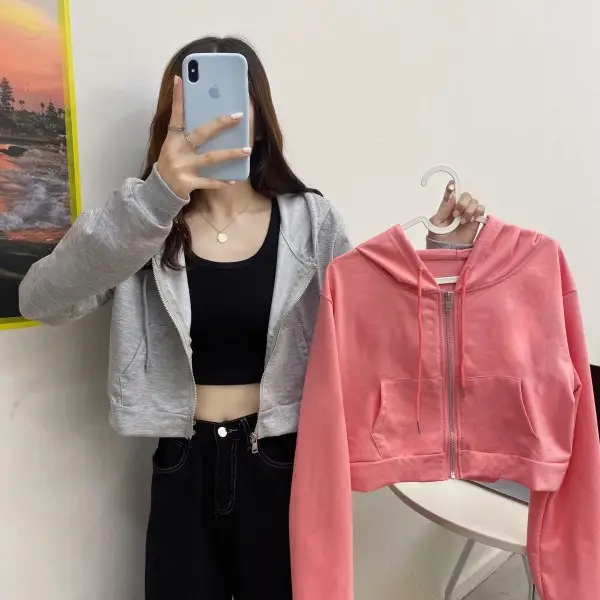 2020 Korean Style Hooded Cardigan Coat Women - Image 4