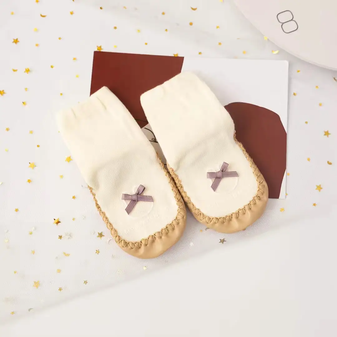 Grey Soft Baby Socks for Toddler Non-Slip Floor