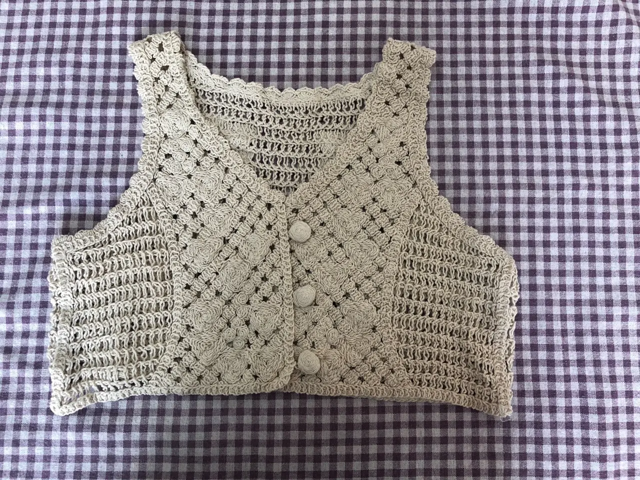 100% Cotton Korean Style Knitted Vest Blue V-Neck — feature 21