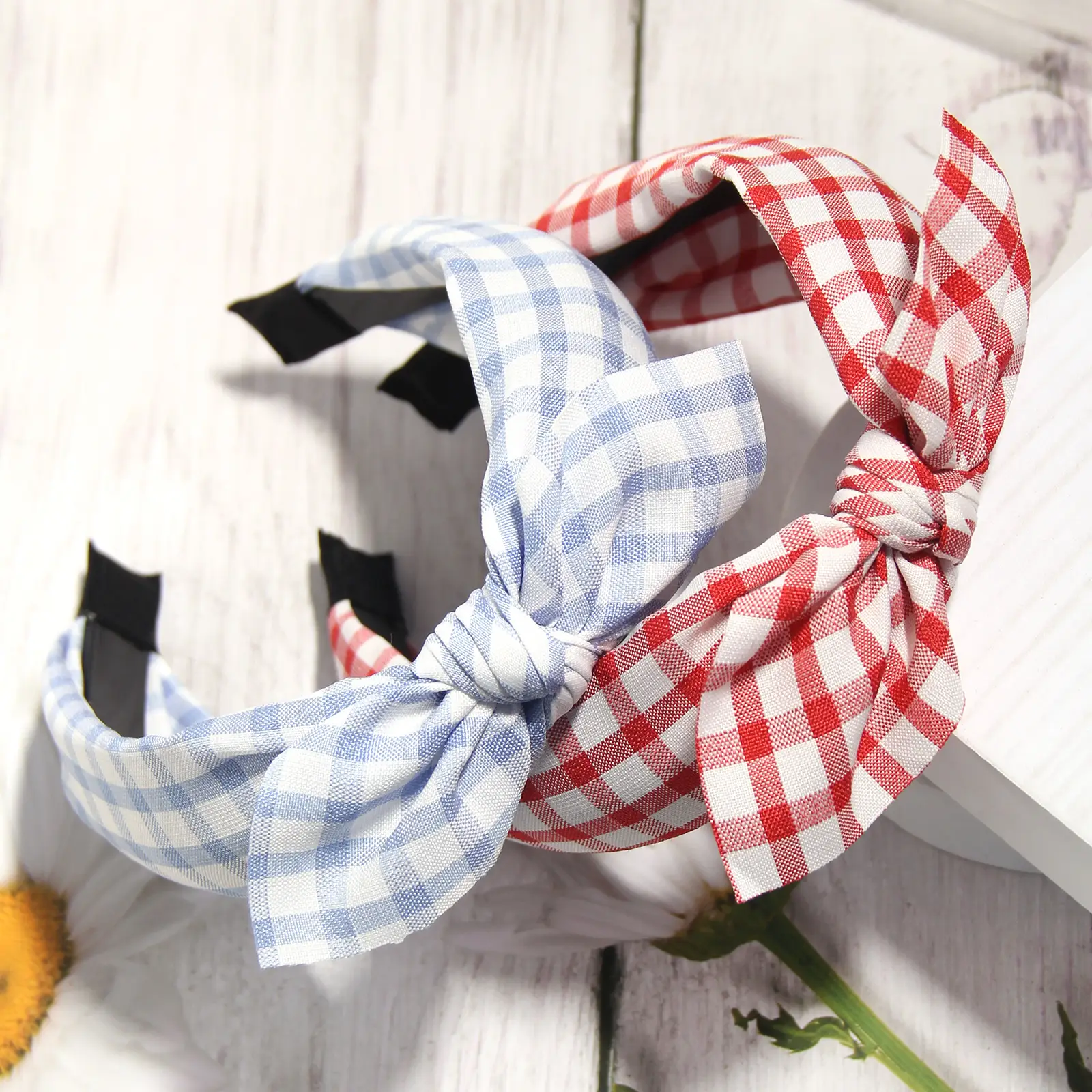 Korean Style Plaid Bow Hair Band for Girls