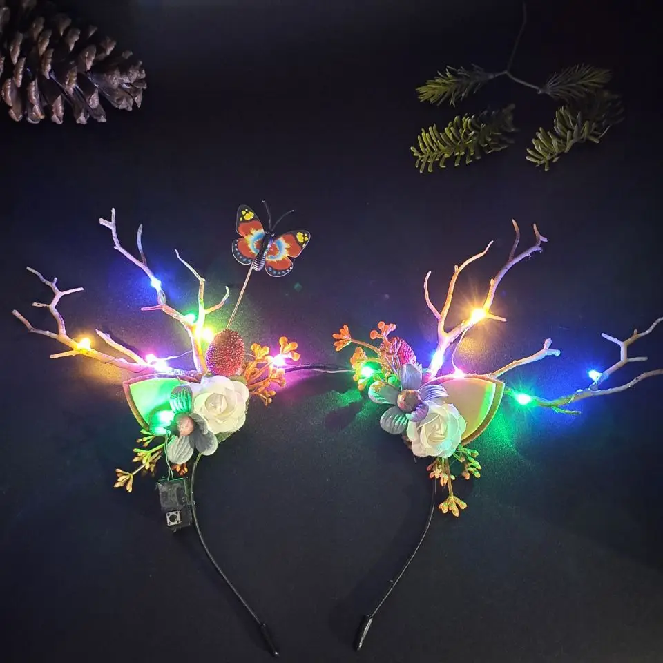 Luminous Antler Headband for Night Market & Concert Use - Image 12