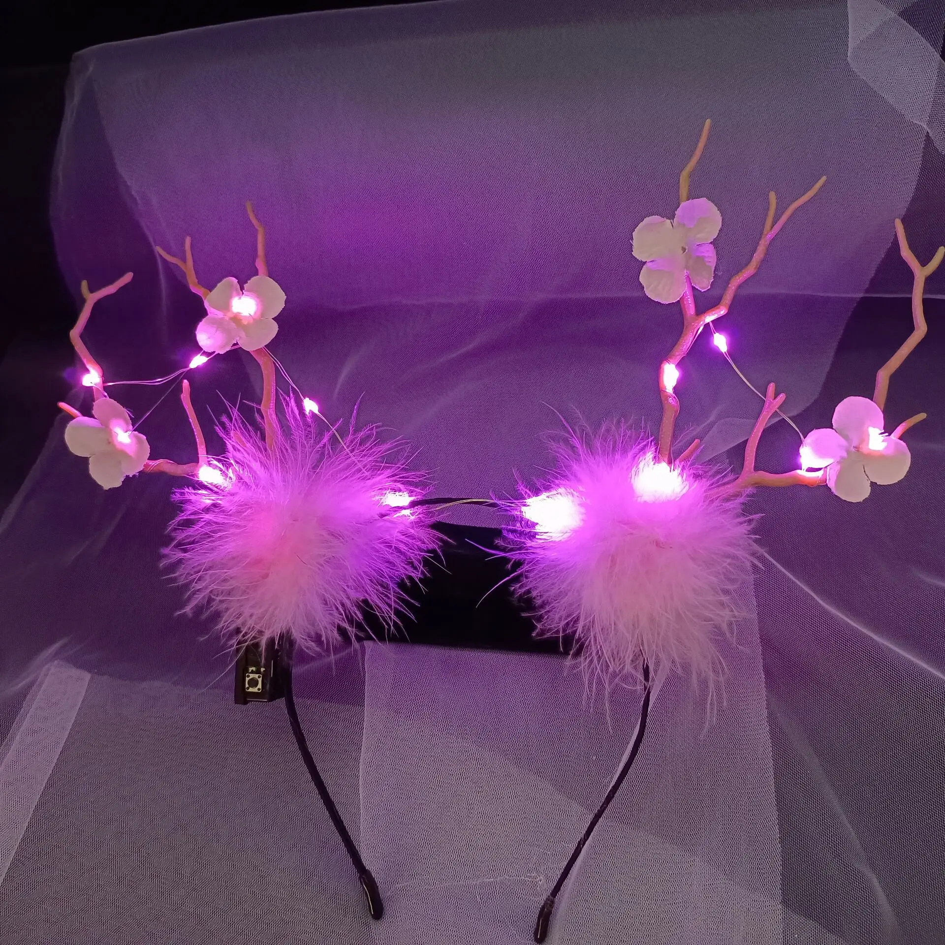 Luminous Antler Headband for Night Market & Concert Use - Image 48