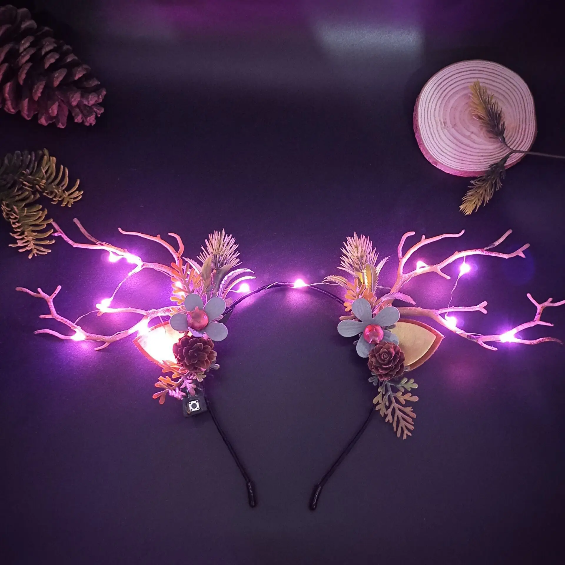 Luminous Antler Headband for Night Market & Concert Use - Image 7