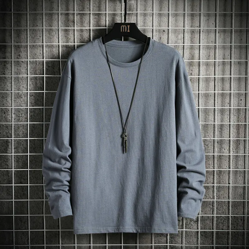Men Long Sleeve T-Shirt Blue Spring Autumn 2025 - Image 8