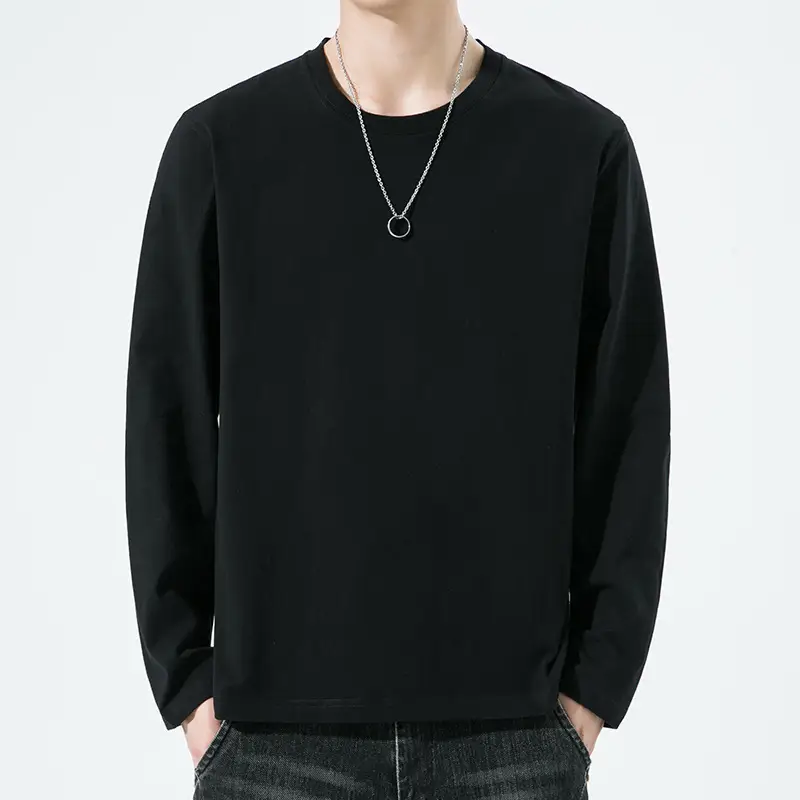 Men Long Sleeve T-Shirt Blue Spring Autumn 2025 - Image 2