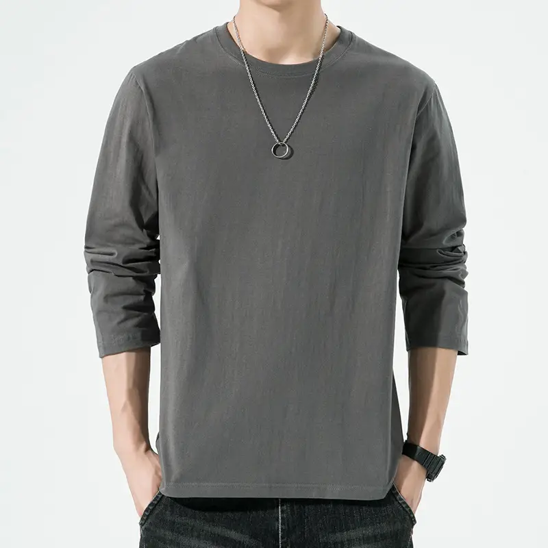 Men Long Sleeve T-Shirt Blue Spring Autumn 2025 - Image 3