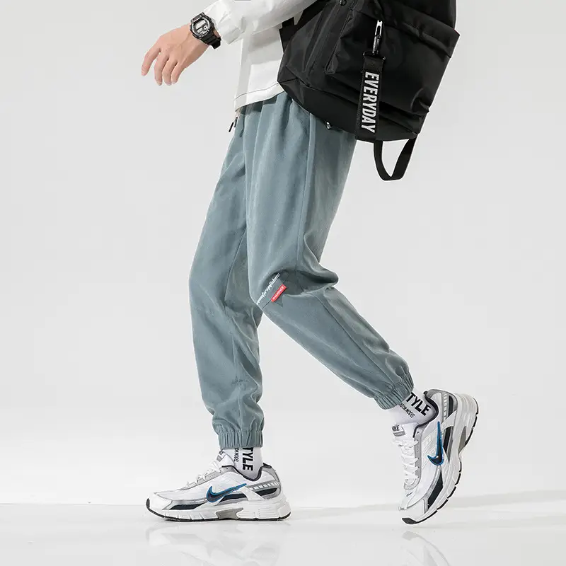 Men's 2025 Printed Leg Pants Grey Loose Casual Sports - Image 7