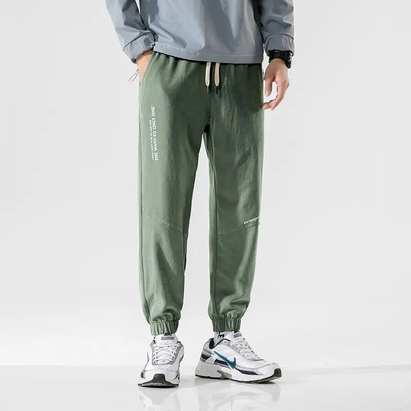 Men's 2025 Printed Leg Pants Grey Loose Casual Sports - Image 8