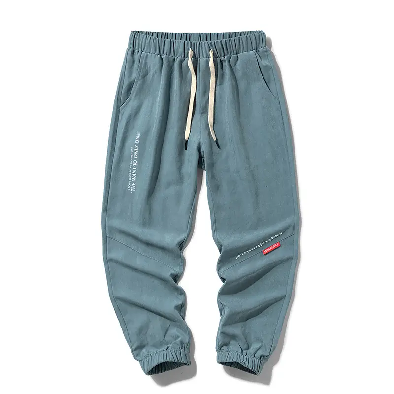 Men's 2025 Printed Leg Pants Grey Loose Casual Sports - Image 2
